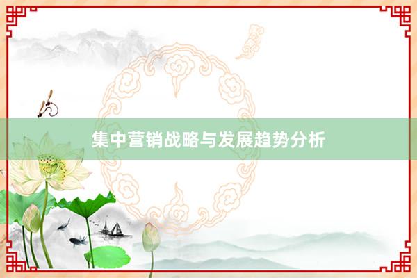 集中营销战略与发展趋势分析